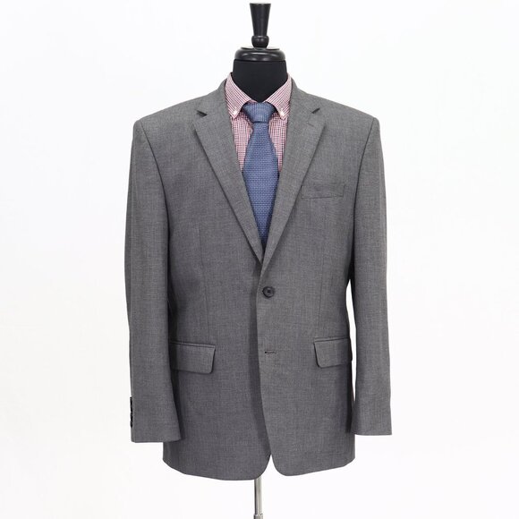 Haggar Other - Haggar 42R Gray Solid 2-Button Sport Coat Blazer Jacket G751